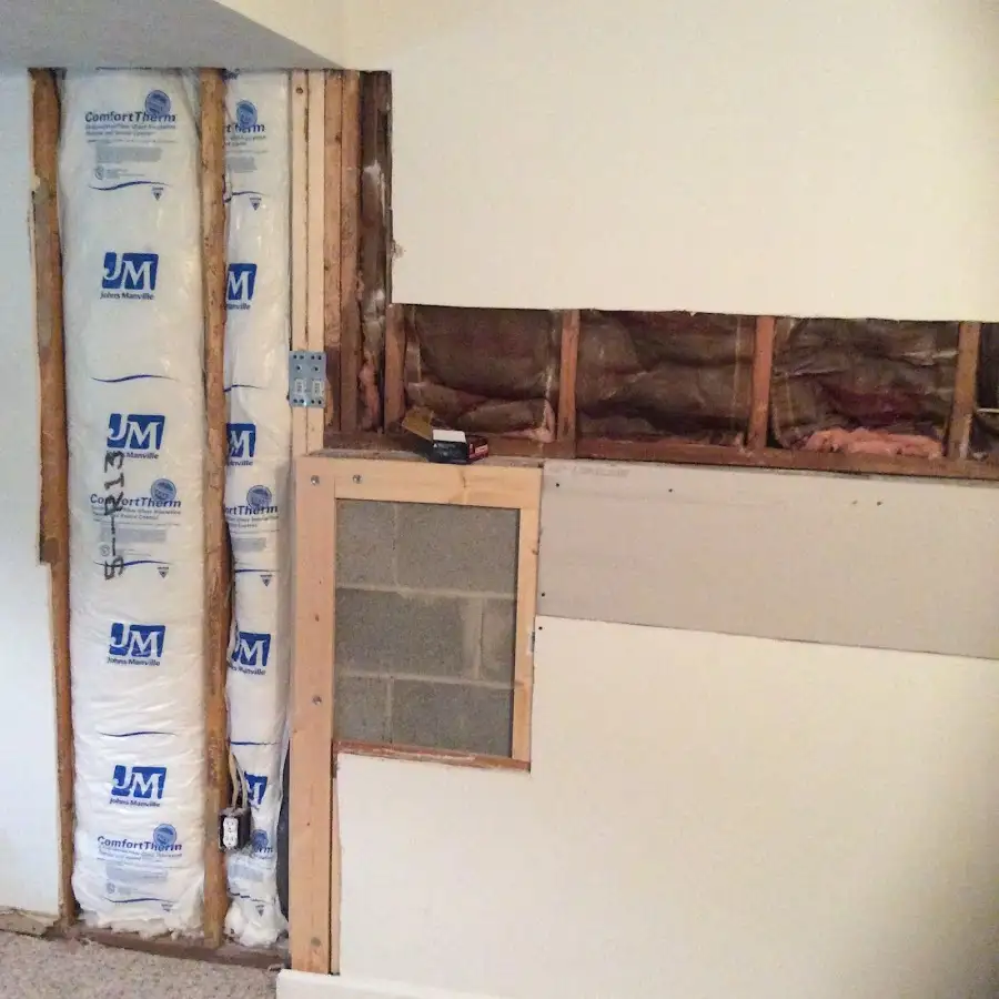 Wall insulation replacement during Structural Drying in Oak Brook